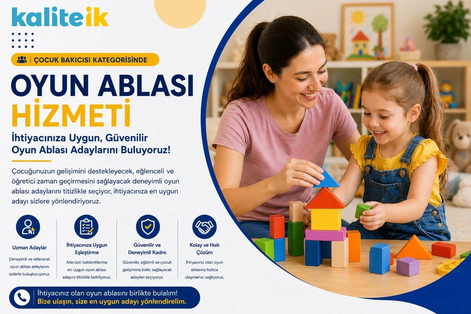 Oyun Ablası Hizmeti | Eğitimli ve Güvenilir Oyun Ablaları | Kalite İK