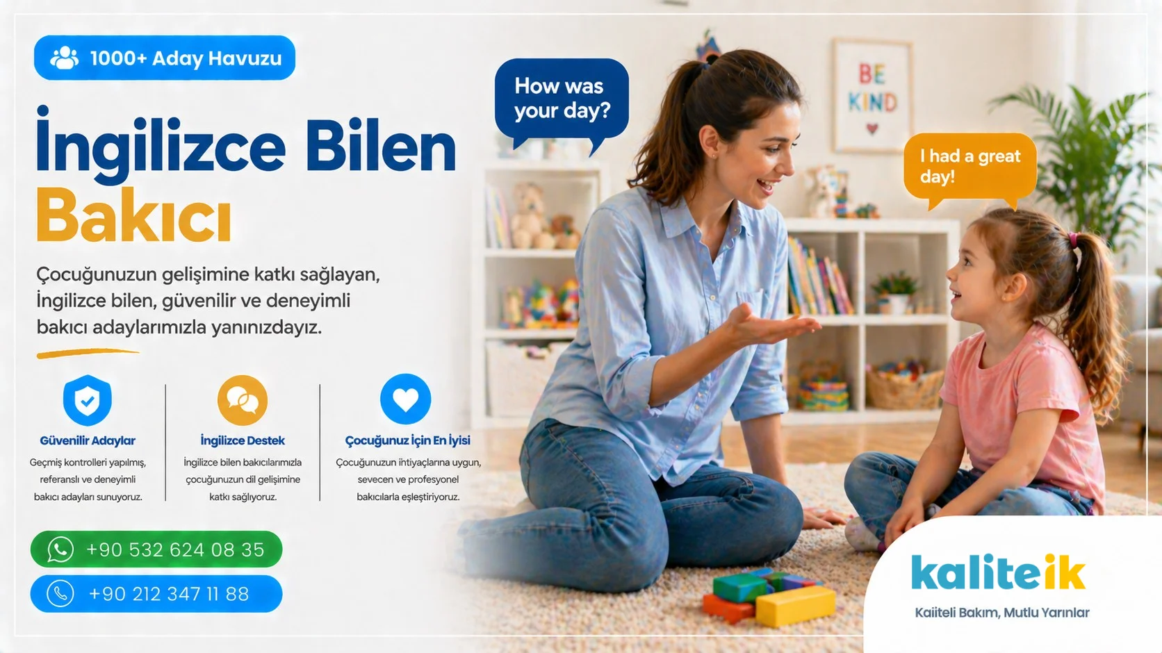 İngilizce Bilen Bakıcı