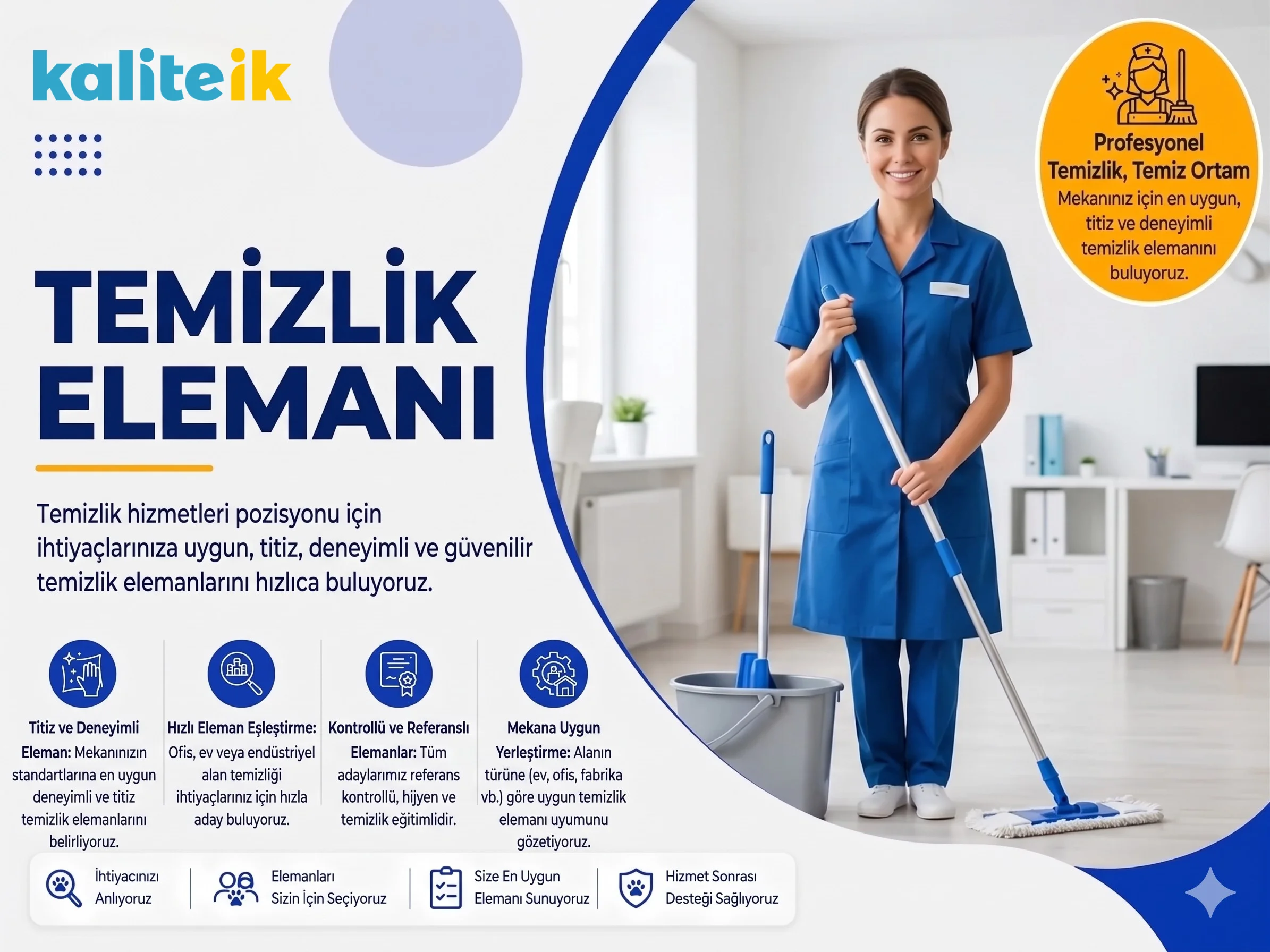 Güvenilir Temizlik Elemanı Hizmeti | Kalite İK